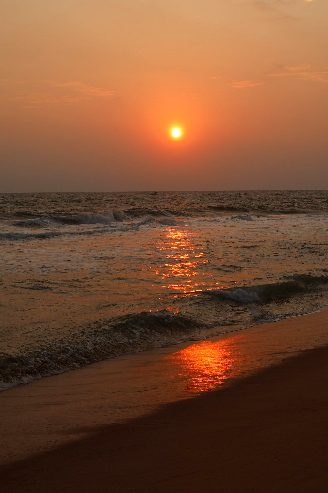 The beach at South Varkala